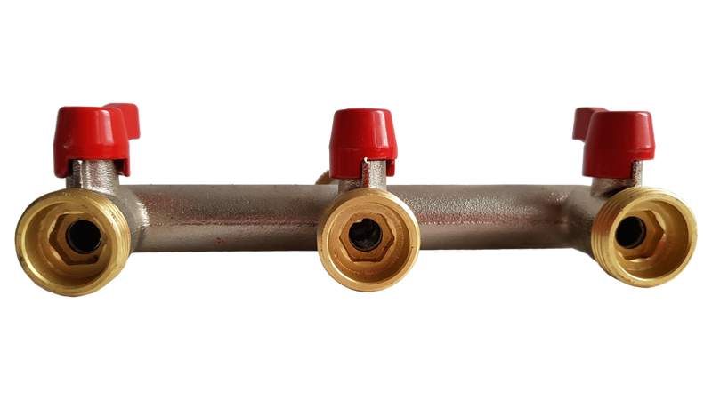 Three Way Tap Splitter Brass 3/4" BSP - Home & Garden > Lawn & Garden Garden watering