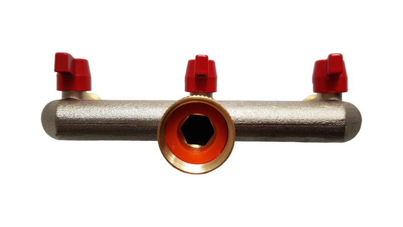 Three Way Tap Splitter Brass 3/4" BSP - Home & Garden > Lawn & Garden Garden watering