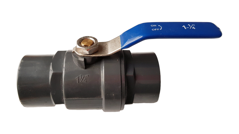 PP 1.25" BSPF Stopcock with Stainless Steel Ball Valve and Handle - Home & Garden > Lawn & Garden Tech Hose & Fittings