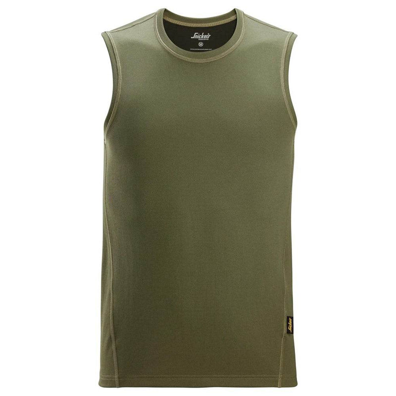 Snickers 2956 Stay Fresh Tank Top T-Shirt Khaki Green Small - Apparel & Accessories > Clothing > Clothing Tops > Tank Tops SALE T-SHIRTS
