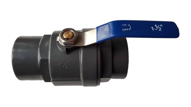 PP 1.5" BSPF Stopcock with Stainless Steel Ball Valve and Handle - Home & Garden > Lawn & Garden Tech Hose & Fittings