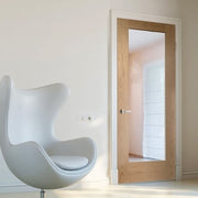 Oak Pattern 10 - 1 Glazed Clear Light Panel Un-Finished Internal Door - All Sizes - Doors
