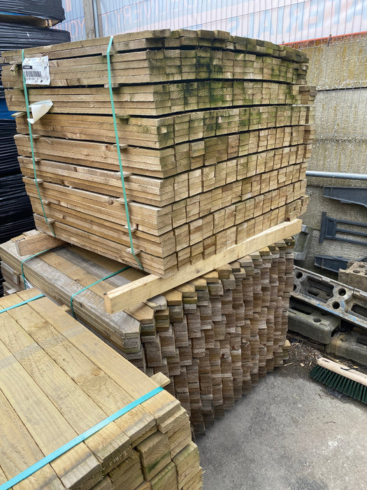 Picket Fence Palisade 22x75mm - 0.9m (3ft) Flat Top Pickets 💥£1.20 Each💥