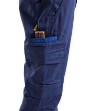 Blaklader 1448 Industry Stretch Kneepad Trousers Navy Blue/Cornflower Blue - KNEE PAD TROUSERS