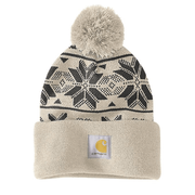 Carhartt 106647 Womens Knit Pom Pom Jacquard Beanie - WOMENS HEADWEAR