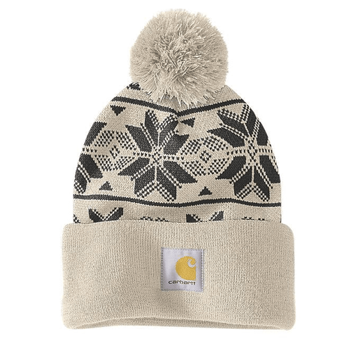 Carhartt 106647 Womens Knit Pom Pom Jacquard Beanie - WOMENS HEADWEAR