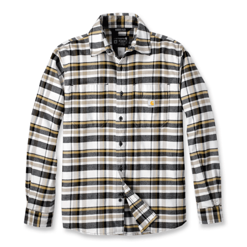 Carhartt 106352 Relaxed Fit Midweight Flannel Long Sleeve Plaid Shirt - SWEATSHIRTS