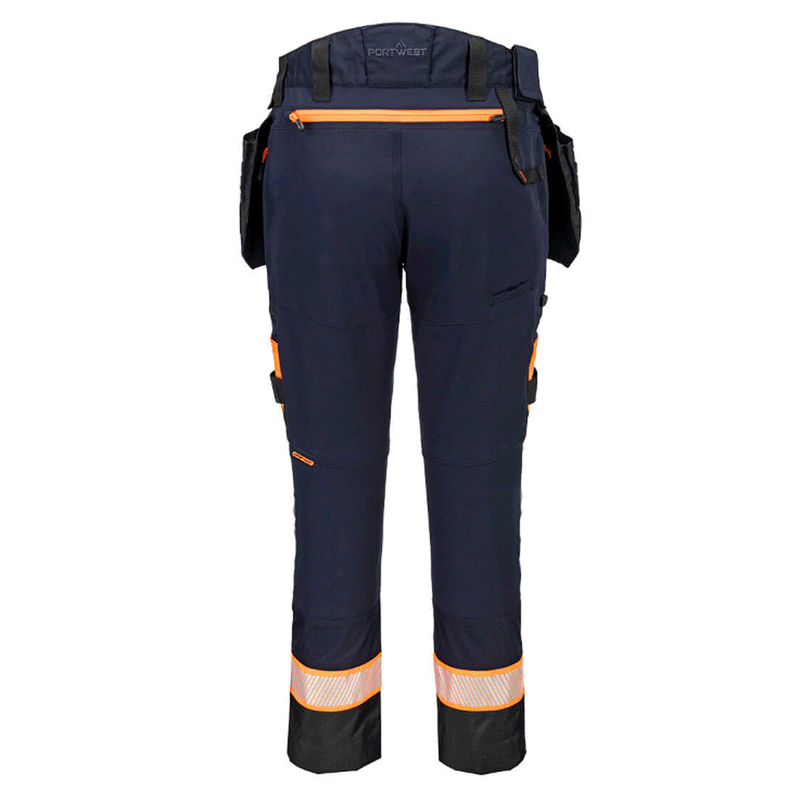 Portwest DX440 DX4 Detachable Holster Stretch Kneepad Work Trouser Various Colours - Apparel & Accessories > Clothing > Uniforms & Workwear > Contractor Pants & Coveralls KNEE PAD TROUSERS