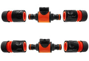 Cost Wise Snap On Male-Male In Line Valve Kit Black/Orange - Home & Garden > Lawn & Garden > Watering & Irrigation > Garden Hose Fittings & Valves Garden watering