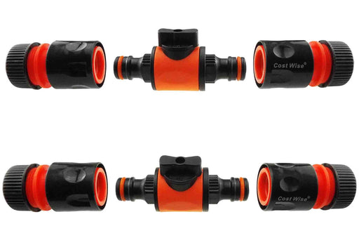 Cost Wise Snap On Male-Male In Line Valve Kit Black/Orange - Home & Garden > Lawn & Garden > Watering & Irrigation > Garden Hose Fittings & Valves Garden watering