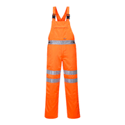 Portwest RT43 Hi-Vis Polycotton Service Bib & Brace - HI-VIS OVERALLS