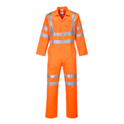 Portwest RT42 Hi-Vis Polycotton Service Coverall - HI-VIS OVERALLS
