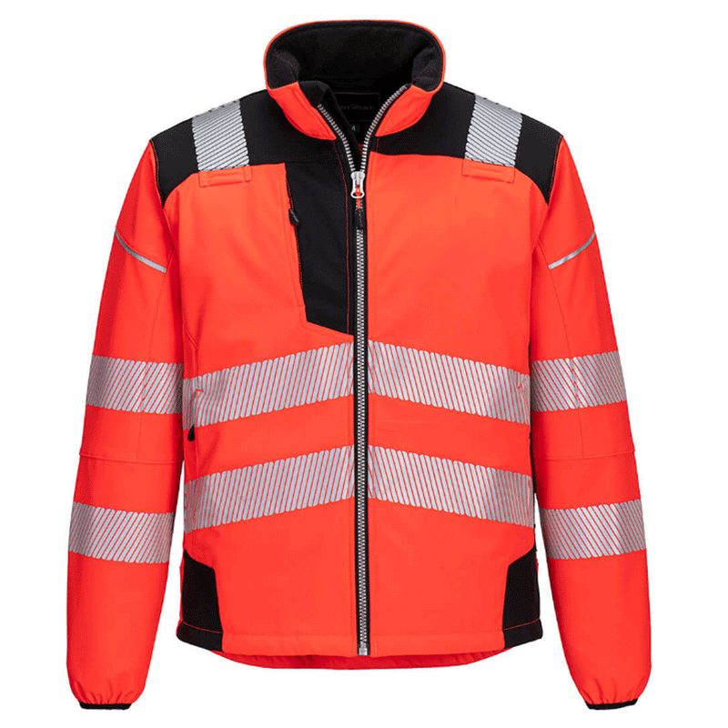 Portwest T402 PW3 Hi-Vis Softshell Jacket, Water Resistant and Breathable - HI-VIS JACKETS & COATS