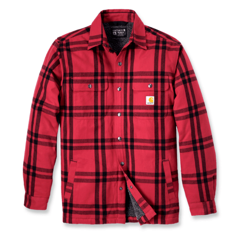 Carhartt 106354 Relaxed Fit Flannel Sherpa Lined Shirt Jacket - JACKETS & COATS