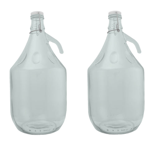 Glass Demijohn 5L 2 Pack Swing Top Cap - Arts & Entertainment > Hobbies & Creative Arts > Homebrewing & Winemaking Supplies Costwise Home Brewing