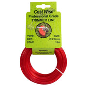 Strimmer Line Red Star 2mm x 15m - Home & Garden > Lawn & Garden > Outdoor Power Equipment Accessories > Weed Trimmer Accessories > Weed Trimmer Blades & Spools > Weed Trimmer Spools Garden tools & Accesories