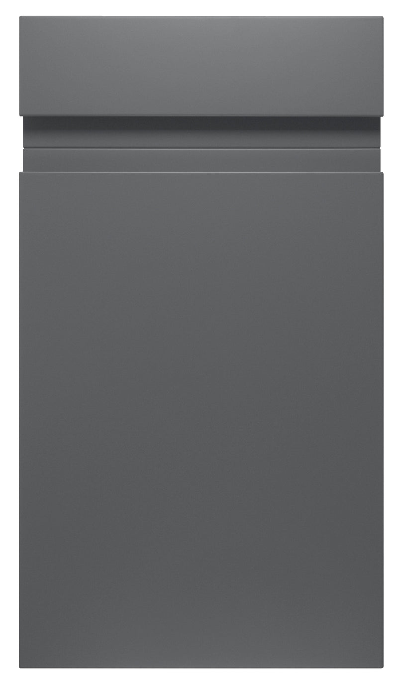 Larissa Handle Less Dust Grey Matt J Pull- Replacement Kitchen Doors (495mm High) -