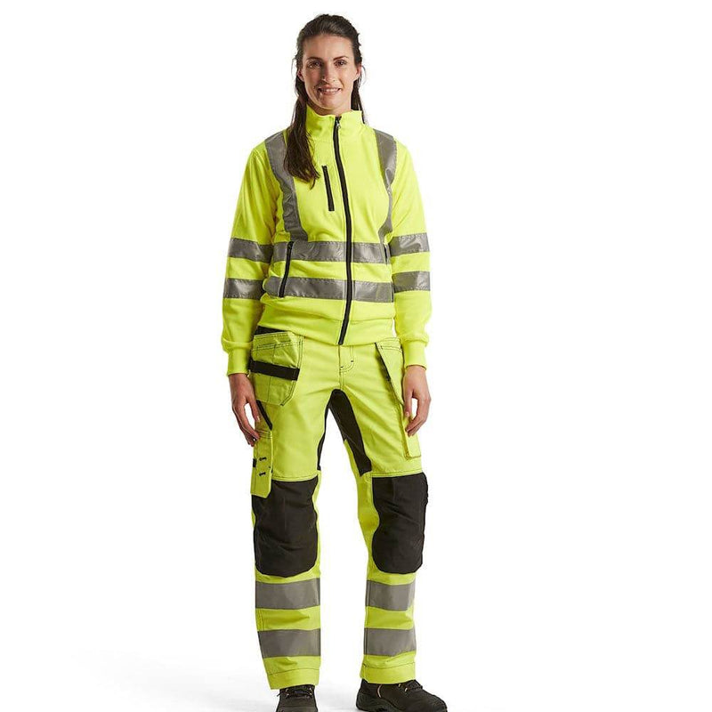 Blaklader 3308 Women's Hi-Vis Full Zip Sweatshirt - WOMENS HI-VIS CLOTHING