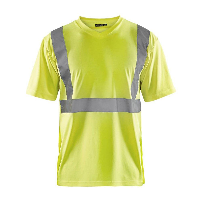 Blaklader 3313 Hi-Vis V-Neck Short Sleeve T-Shirt - HI-VIS T-SHIRTS