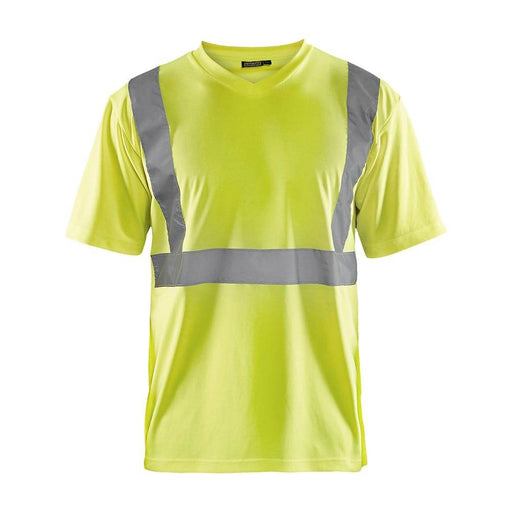 Blaklader 3313 Hi-Vis V-Neck Short Sleeve T-Shirt - HI-VIS T-SHIRTS