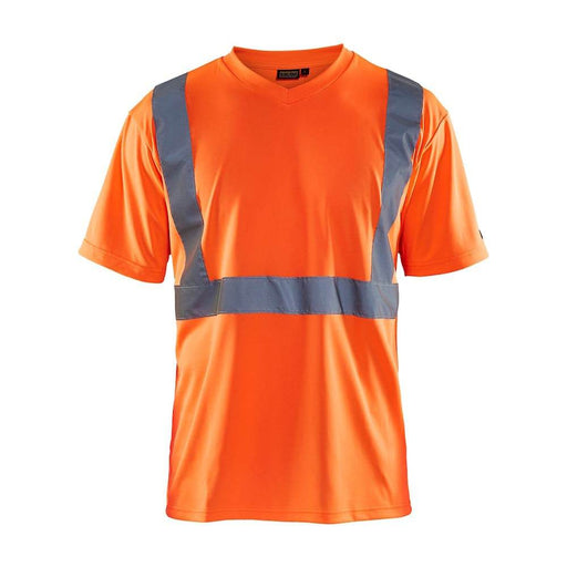 Blaklader 3313 Hi-Vis V-Neck Short Sleeve T-Shirt - HI-VIS T-SHIRTS