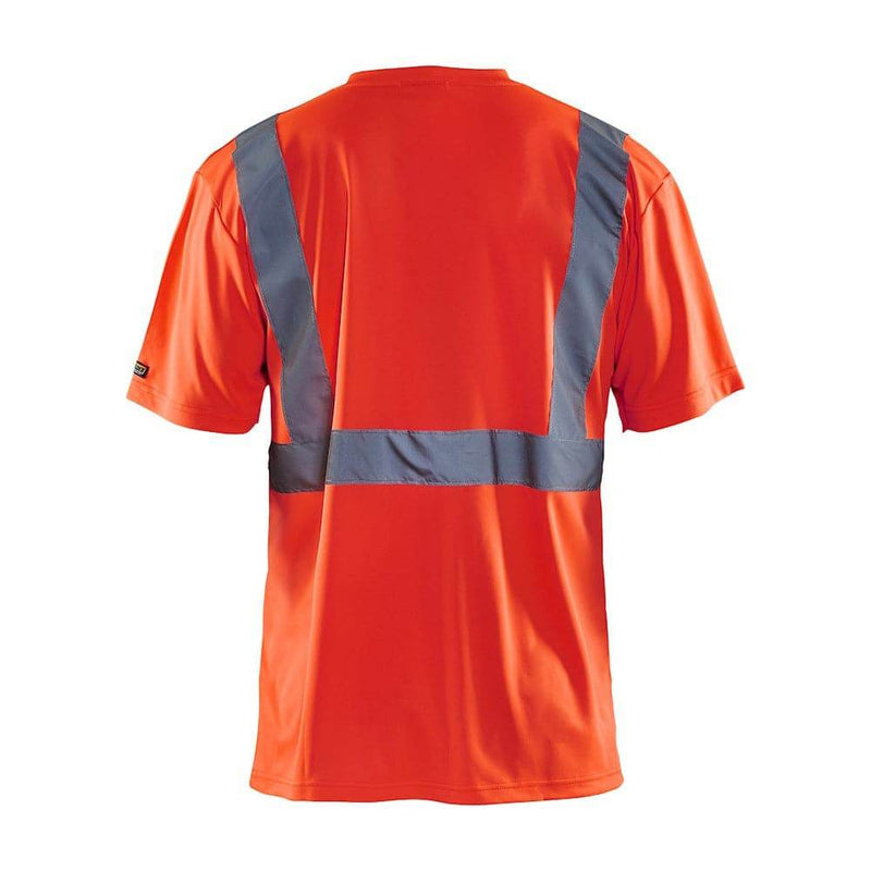 Blaklader 3313 Hi-Vis V-Neck Short Sleeve T-Shirt - HI-VIS T-SHIRTS