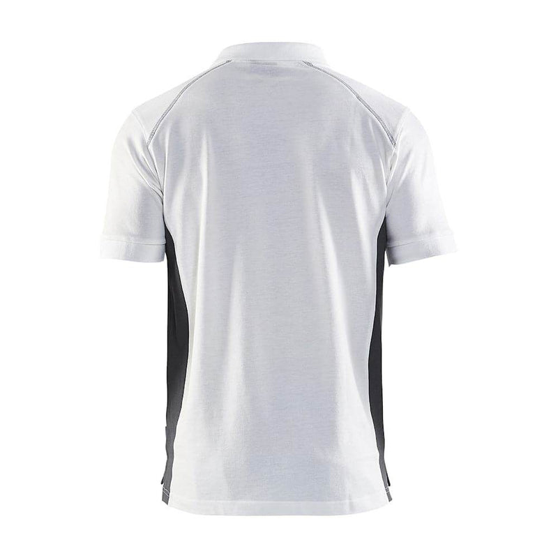 Blaklader 3324 Short Sleeve Polo Shirt White / Dark Grey - POLO SHIRTS