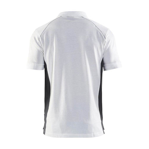 Blaklader 3324 Short Sleeve Polo Shirt White / Dark Grey - POLO SHIRTS