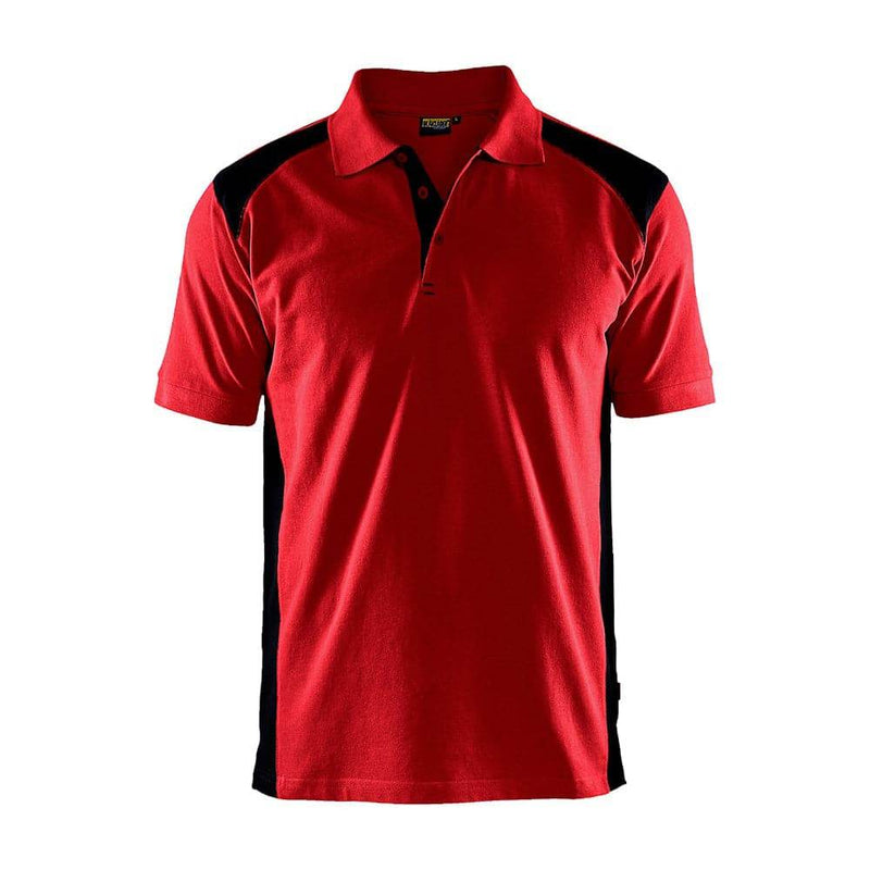 Blaklader 3324 Short Sleeve Polo Shirt Red / Black - POLO SHIRTS