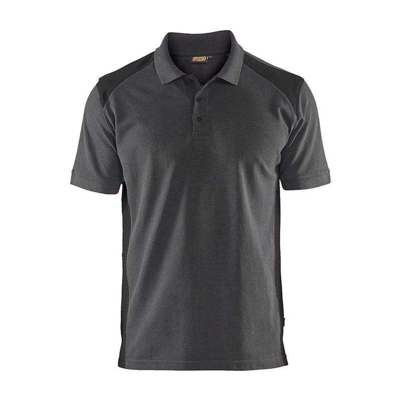 Blaklader 3324 Short Sleeve Polo Shirt Mid Grey / Black - POLO SHIRTS