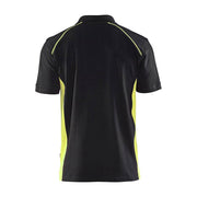 Blaklader 3324 Short Sleeve Polo Shirt Black / Hi-Vis Yellow - POLO SHIRTS
