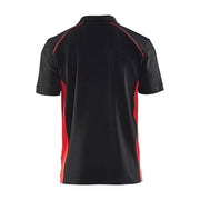Blaklader 3324 Short Sleeve Polo Shirt Black / Red - POLO SHIRTS