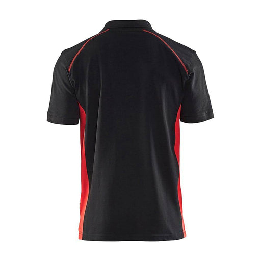Blaklader 3324 Short Sleeve Polo Shirt Black / Red - POLO SHIRTS