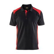 Blaklader 3324 Short Sleeve Polo Shirt Black / Red - POLO SHIRTS