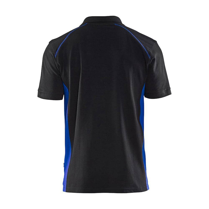 Blaklader 3324 Short Sleeve Polo Shirt Black / Cornflower Blue - POLO SHIRTS