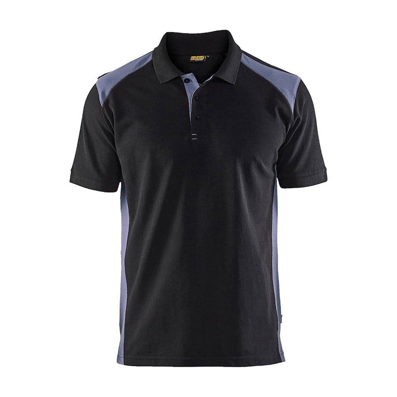 Blaklader 3324 Short Sleeve Polo Shirt Black / Grey - POLO SHIRTS