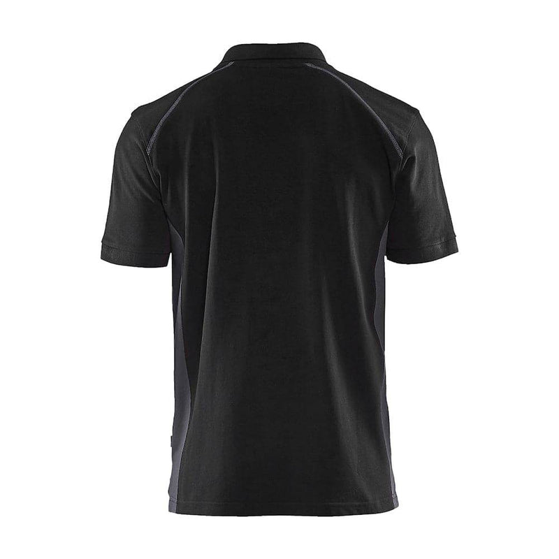 Blaklader 3324 Short Sleeve Polo Shirt Black / Mid Grey - POLO SHIRTS