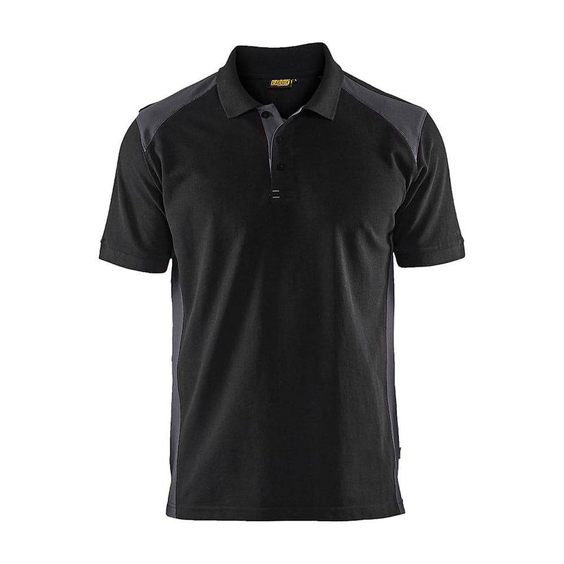 Blaklader 3324 Short Sleeve Polo Shirt Black / Mid Grey - POLO SHIRTS