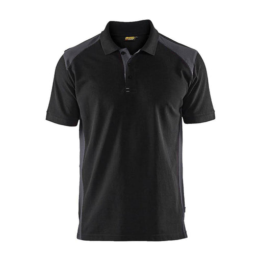 Blaklader 3324 Short Sleeve Polo Shirt Black / Mid Grey - POLO SHIRTS