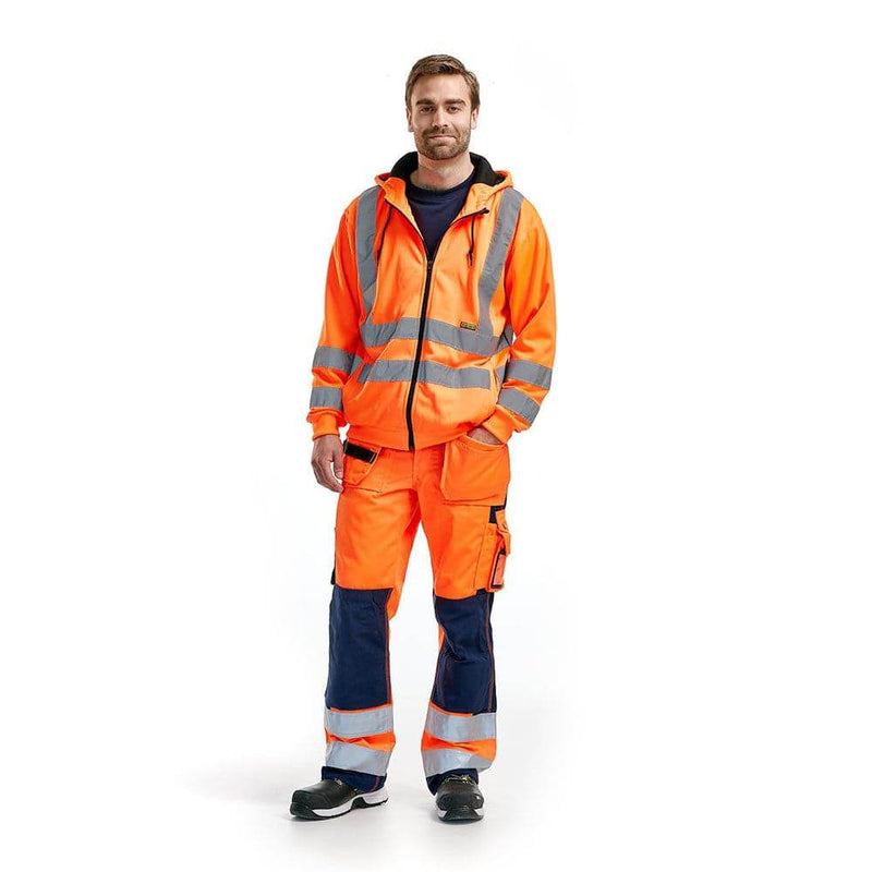 Blaklader 3346 Hi-Vis Hooded Sweater - HI-VIS SWEATSHIRTS & HOODIES