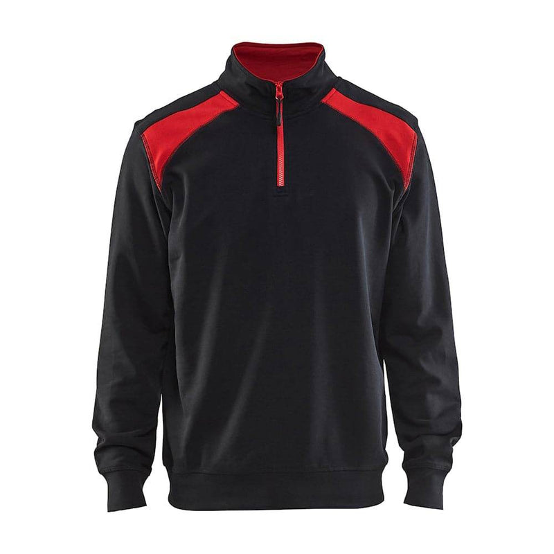 Blaklader 3353 Half-Zip 2-Tone Sweatshirt - Apparel & Accessories > Clothing SWEATSHIRTS
