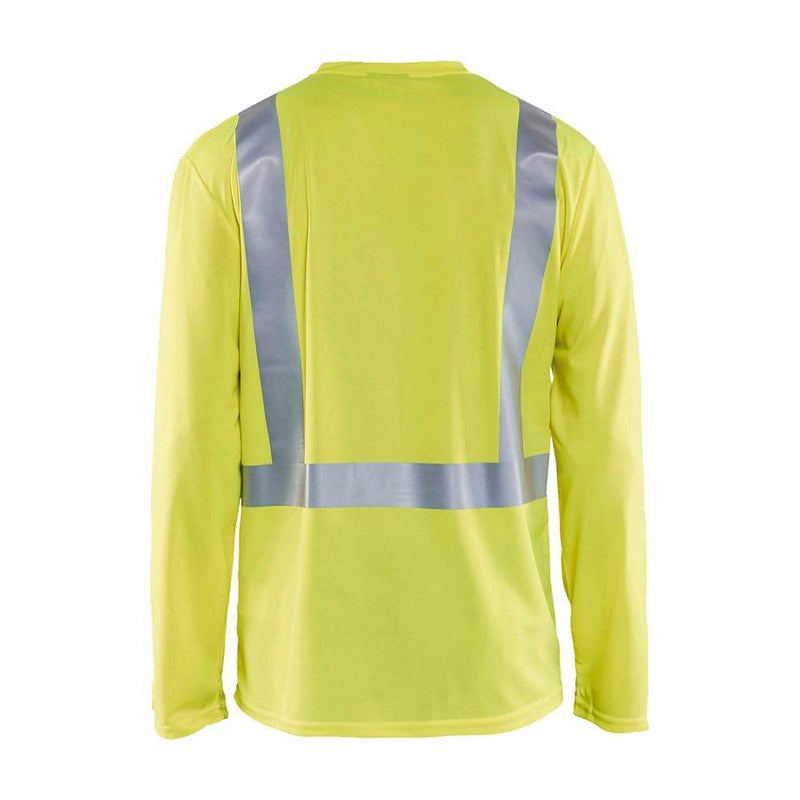 Blaklader 3386 Hi-Vis UV-Protected Long Sleeve V-Neck T-Shirt - Business & Industrial > Work Safety Protective Gear HI-VIS T-SHIRTS