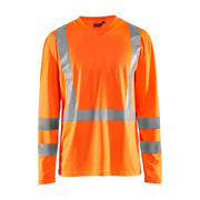 Blaklader 3386 Hi-Vis UV-Protected Long Sleeve V-Neck T-Shirt - Business & Industrial > Work Safety Protective Gear HI-VIS T-SHIRTS