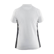 Blaklader 3390 Women's Polo Shirt White/Dark Grey - WOMENS T-SHIRTS