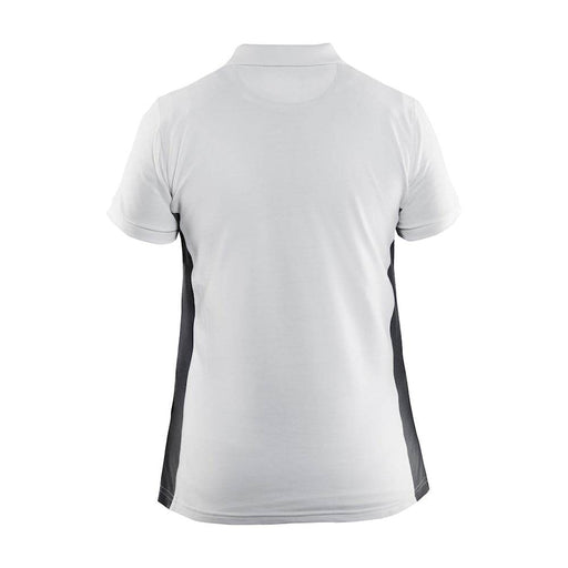 Blaklader 3390 Women's Polo Shirt White/Dark Grey - WOMENS T-SHIRTS