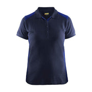 Blaklader 3390 Women's Polo Shirt Navy Blue/Cornflower blue - WOMENS T-SHIRTS