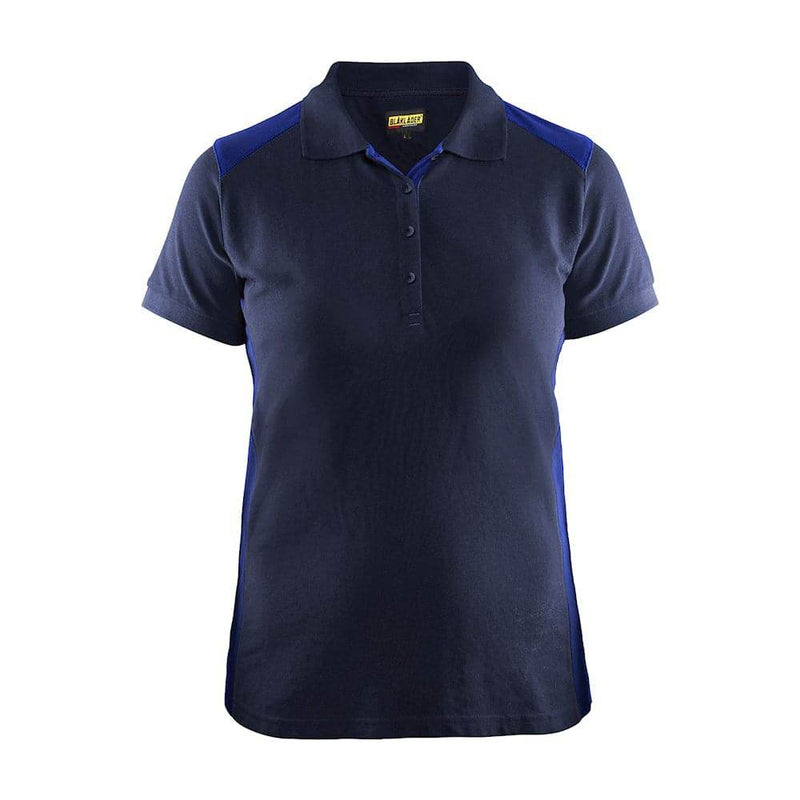 Blaklader 3390 Women's Polo Shirt Navy Blue/Cornflower blue - WOMENS T-SHIRTS