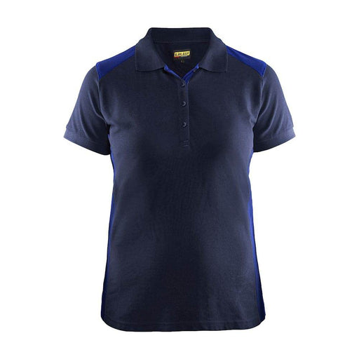 Blaklader 3390 Women's Polo Shirt Navy Blue/Cornflower blue - WOMENS T-SHIRTS