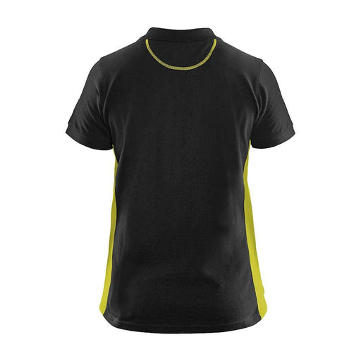 Blaklader 3390 Women's Polo Shirt Black / Hi-Vis Yellow - WOMENS T-SHIRTS