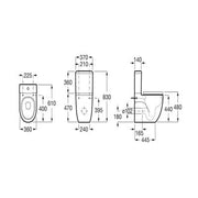 Meridian-N Close Coupled Toilet Pan - Bathrooms